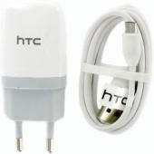 Cargador + (Micro)USB cable HTC first Blanco Original