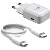 Cargador con cable EP-TA20EWE LG USB-C - Original - Blanco