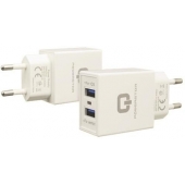 Cargador Powerstar 2 in 1 Micro-USB 2.4 Amperios - Blanco